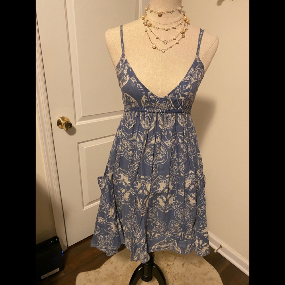 Planet Gold cotton print sun dress size M